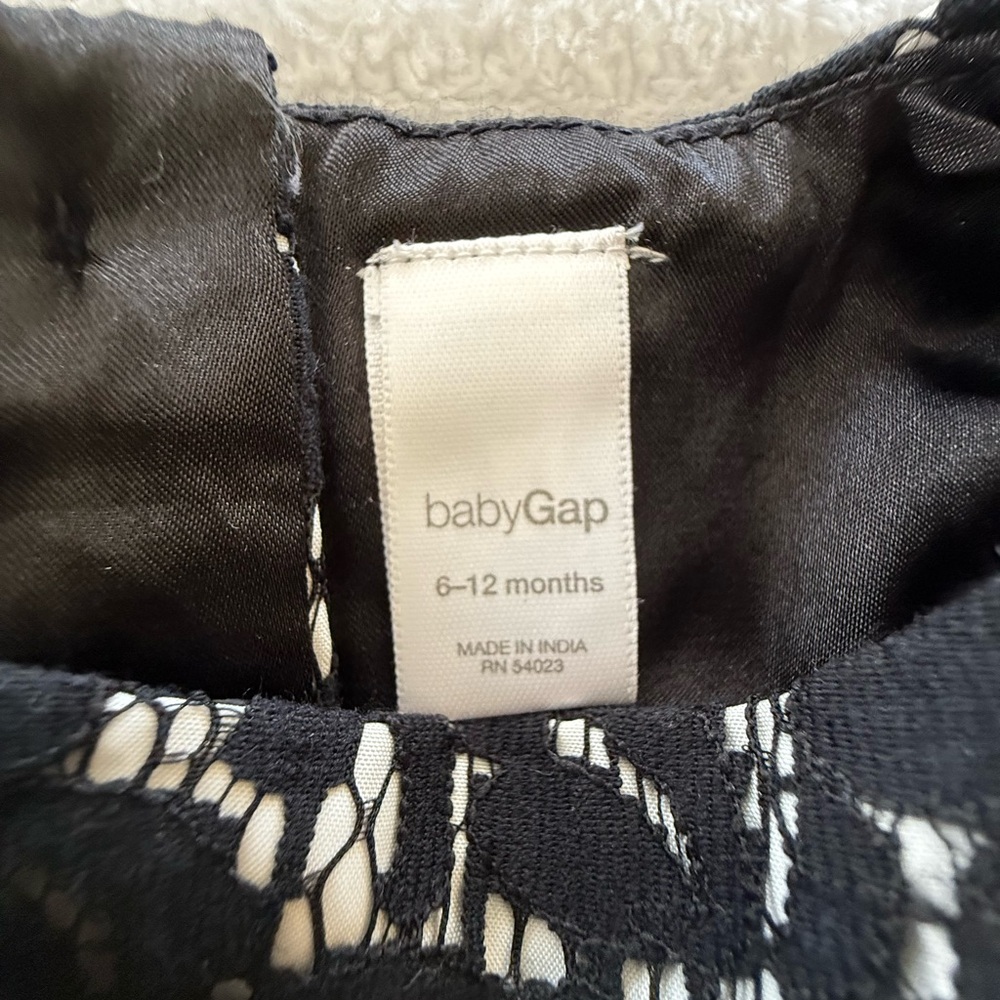 GAP Black and White Lace Baby Dress - Picture 3 of 6